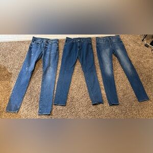 H&M & Denim Men’s Skinny Fit Jean Lot Of 3 Size 32x32